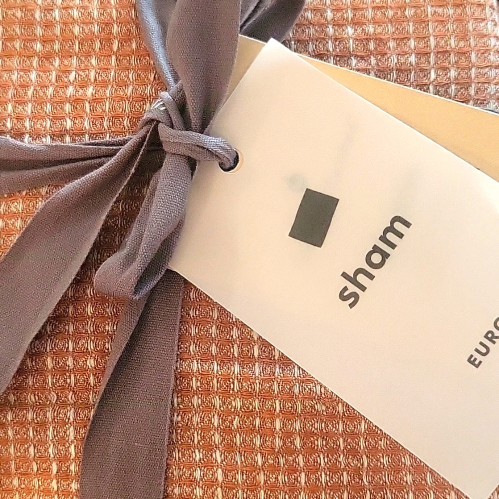 West Elm European Flax Linen Mini Waffle Euro Sham